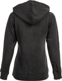 Fly Racing Women's Corporate Zip Up Hoodie in Black, Part Number 358-5090S
