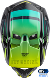 Fly Racing Werx R Helmet Hi Vis/Teal Carbon Large - Lightweight Impact-Resistant Motorcycle Helmet