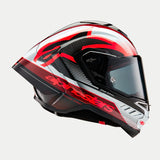 ALPINESTARS Supertech R10 Helmet - Team - Black/Carbon Red/Gloss White - XL 8200224-1352-XL