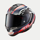 ALPINESTARS Supertech R10 Helmet - Team - Matte Black/Carbon Red Fluo/Blue - Small 8200224-1383-S