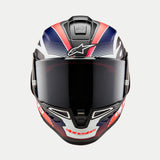 ALPINESTARS Supertech R10 Helmet - Team - Matte Black/Carbon Red Fluo/Blue - Small 8200224-1383-S
