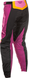 Fly Racing Women's F 16 Pants Black, Mauve & Yellow Size 11/12 – Durable, Comfortable Motocross Gear