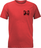 Fly Racing Youth Punk Tee in Red with Contoured Crew Neck - Part #354-0417YS