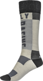 Fly Racing MX Socks Thick Grey/Black Large/X-Large - Durable and Comfortable Boot-Length Sports Socks