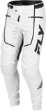 Fly Racing Youth Rayce Bicycle Pants White/Black Size 24 for BMX and MTB Riding