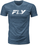 Fly Racing Fly Worldwide Tee Blue Small - Premium Cotton Crew Neck T-Shirt