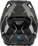 Fly Racing Youth Formula Carbon Tracer Helmet Silver/Black YL - Lightweight and Impact-Resistant Motorcycle Helmet