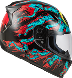 Fly Racing Revolt Space Creep Helmet Light Blue/Black/Red XS – DOT & ECE Approved Motorcycle Helmet