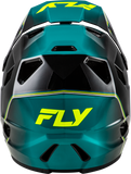 Fly Racing Yth Rayce Repeat Bicycle Helmet Black, Teal & Hi Vis Yellow - Part 73-3623YL