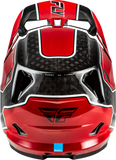 Fly Racing Yth Werx R Flow Carbon Helmet - Black Carbon/Red Yellow for Youth Riders