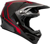 Fly Racing Youth Formula Carbon Tracer Helmet Red/Black YL - Lightweight DOT & ECE Approved Helmet with Impact Absorption Technology