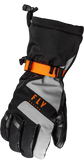 Fly Racing Highland Gloves Black/Grey/Orange Medium - Weatherproof and High Visibility Motorcycle Gloves