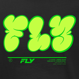 Fly Racing Youth Graffiti Tee Black YM - Comfortable Cotton-Polyester Blend with Premium Fit