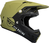 Fly Racing Youth Formula CC Centrum Helmet Matte Olive Green and Black Yellow