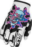 Fly Racing Youth Lite Warp Gloves White/Blue/Pink - Part #379-717YL