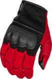 Fly Racing Coolpro Force Gloves Black/Red 2X - Durable Goat Skin Leather with Hard Knuckle Protection