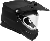 Fly Racing Trekker CW Solid Helmet with Electric Shield - Matte Black XS