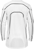 Fly Racing Rayce Bicycle Jersey White/Black Medium - Performance Motorcycle Jersey with Ventilation Panels