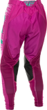Fly Racing Women's Lite Pants Pink/Turquoise Size 07/08 – Lightweight and Comfortable Motorcycle Riding Gear