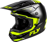 FLY Racing Kinetic Verdict Helmet Black, Hi Vis, Grey – XL
