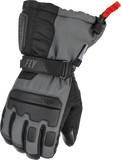 Fly Racing Aurora Gloves Black/Grey Medium – Insulated Waterproof Motorcycle Gloves with Touch Screen Compatibility