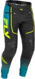 Fly Racing Youth Rayce Bicycle Pants Teal/Black/Lime Size 20 for BMX and MTB