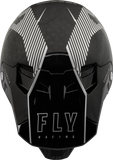 Fly Racing Youth Formula Carbon Tracer Helmet Silver/Black YL - Lightweight and Impact-Resistant Motorcycle Helmet