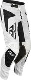 Fly Racing Kinetic Mesh Sym Pants White/Black Size 30 - Lightweight and Durable Motorcycle Pants