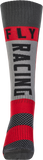 Fly Racing MX Socks Thick Red/Grey Small/Medium - Part #350-0550S