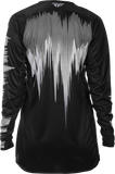 Fly Racing Women's Lite Jersey Black/Grey/White XL - Lightweight Performance Motorcycle Jersey