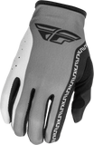 Fly Racing Lite Gloves Grey/Black Medium – Lightweight Minimalist Race Gloves with Touch Screen Compatibility