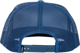 Fly Racing Fly Trucker Hat Blue and Yellow - Adjustable Snapback Cap with Curved Bill