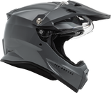 FLY Racing Trekker Solid Helmet Grey Small – Versatile Off-Road, Street, and Snow Helmet with ECE and DOT Approval