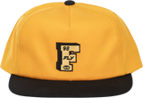 Fly Racing Fly Varsity Hat Mustard - Adjustable Snapback with Curved Bill