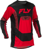 Fly Racing Lite Jersey Black/Red 2X - Lightweight Performance Motorcycle Jersey