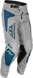 Fly Racing Kinetic Mesh Sym Pants Grey/Blue Size 28 with BOA Fit System