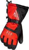 Fly Racing Cascade Gloves Black/Red Medium - Weatherproof Insulated Motorcycle Gloves