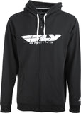 Fly Racing Corporate Zip Up Hoodie Black Large (Part Number 354-0190L)