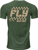 Fly RACING 354-0405S Staple Tee Green Small - Premium Cotton Crew Neck T-Shirt