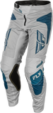 Fly Racing Kinetic Mesh Sym Pants Grey/Blue Size 28 with BOA Fit System