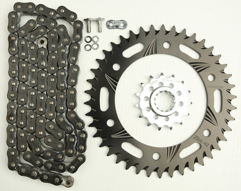 Sprocket/Chain Kit Stl/Alu 15/42t Blk Rx3 520 106l Blk