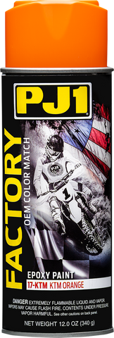PJ1/VHT Factory Match Paint - KTM Orange '17-'18 - 12 oz. net wt. - Aerosol 17-KTO