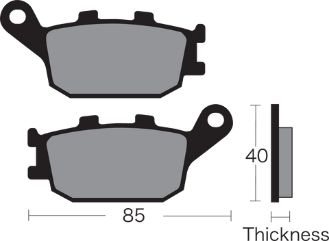VESRAH Semi-Metallic Brake Pads - VD-163 VD-163