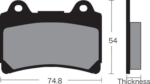 VESRAH Semi-Metallic Brake Pads - VD-242 VD-242