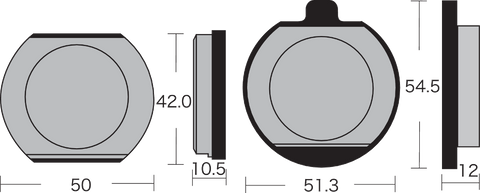 VESRAH Semi-Metallic Brake Pads - VD-414 VD-414