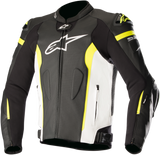 ALPINESTARS Missile Leather Jacket - Black/White/Yellow - US 40 / EU 50 3100118-1260-50