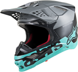 ALPINESTARS Supertech M8 Helmet - Radium - MIPS - Black Matte/Mid Gray/Teal - Small 8301519-1306-SM