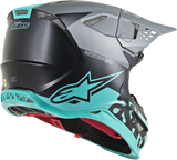 ALPINESTARS Supertech M8 Helmet - Radium - MIPS - Black Matte/Mid Gray/Teal - Large 8301519-1306-LG