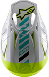 ALPINESTARS Supertech M8 Helmet - Anaheim 20 - White/Yellow/Turquoise - 2XL 8301920-2057-2X