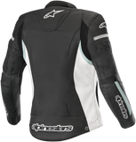 ALPINESTARS Stella Kira Leather Jacket - Black/White/Teal - US 12 / EU 48 3112019-1271-48